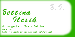 bettina ilcsik business card